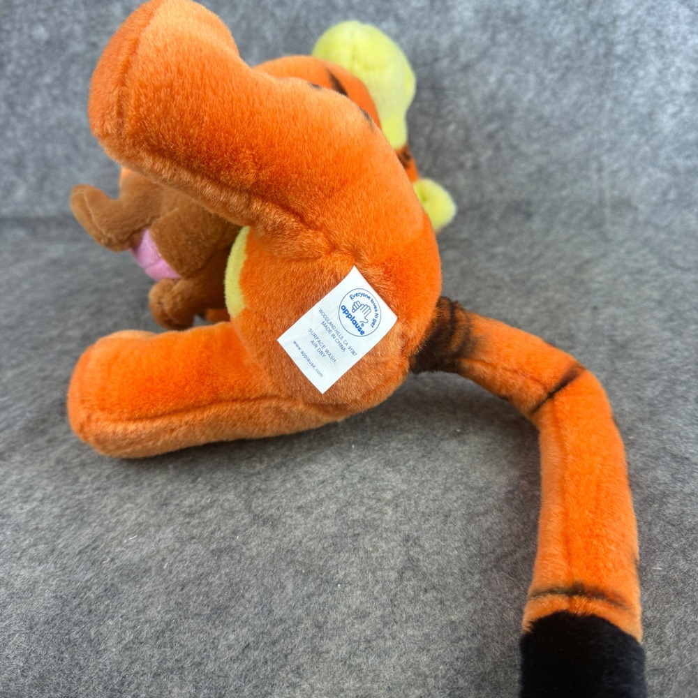 Vintage Applause Disney Winnie the Pooh Tigger Holding Roo Plush Toy 10 in RARE - Picture 6 of 8